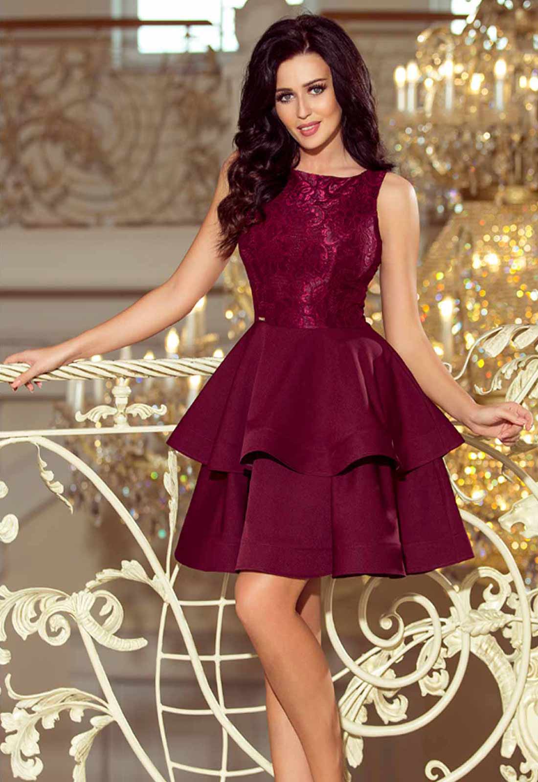 LBD Exclusive Burgundy Bianka Party Dress Small