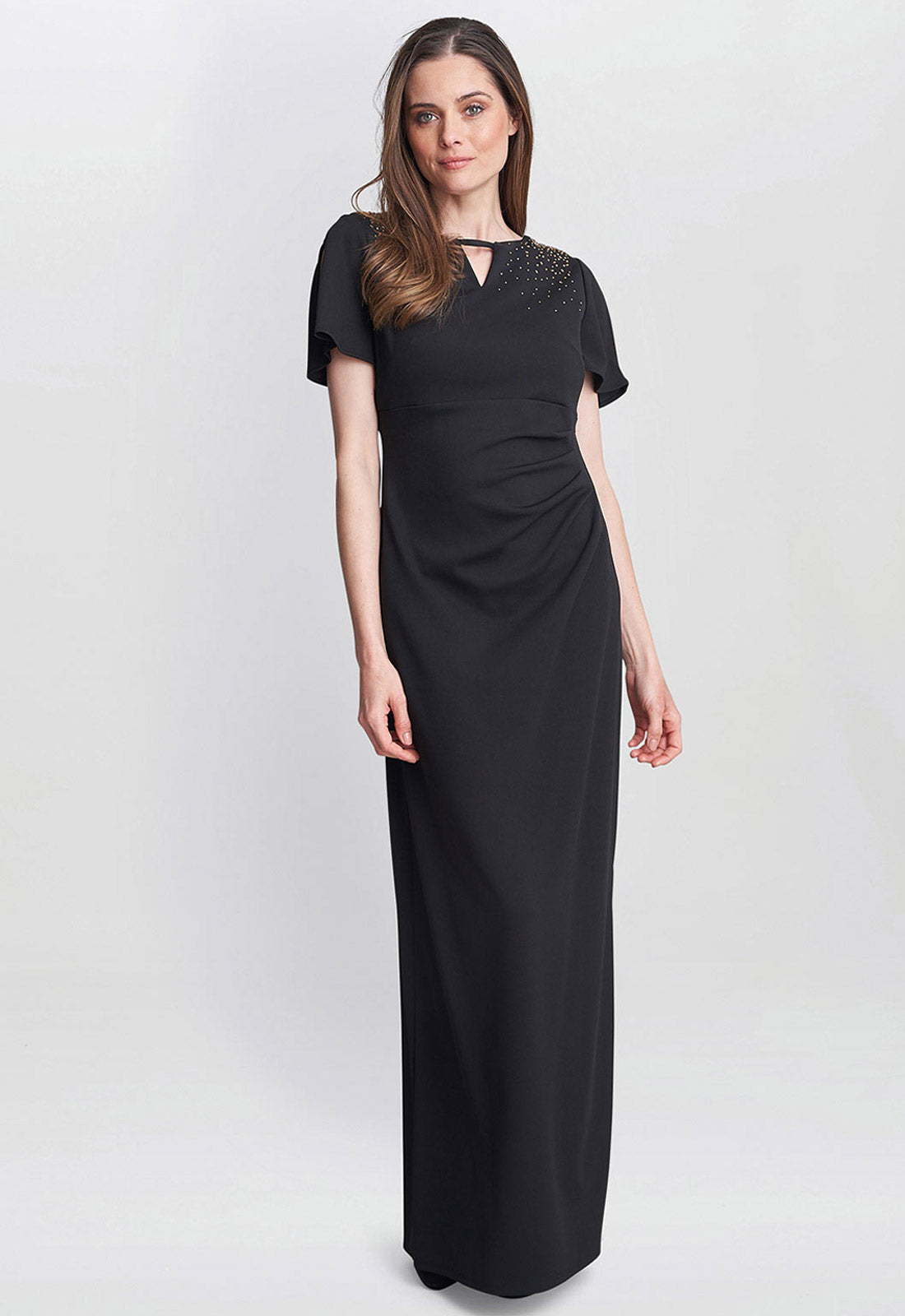 Gina Bacconi Black Betsy Maxi Dress 8 Black