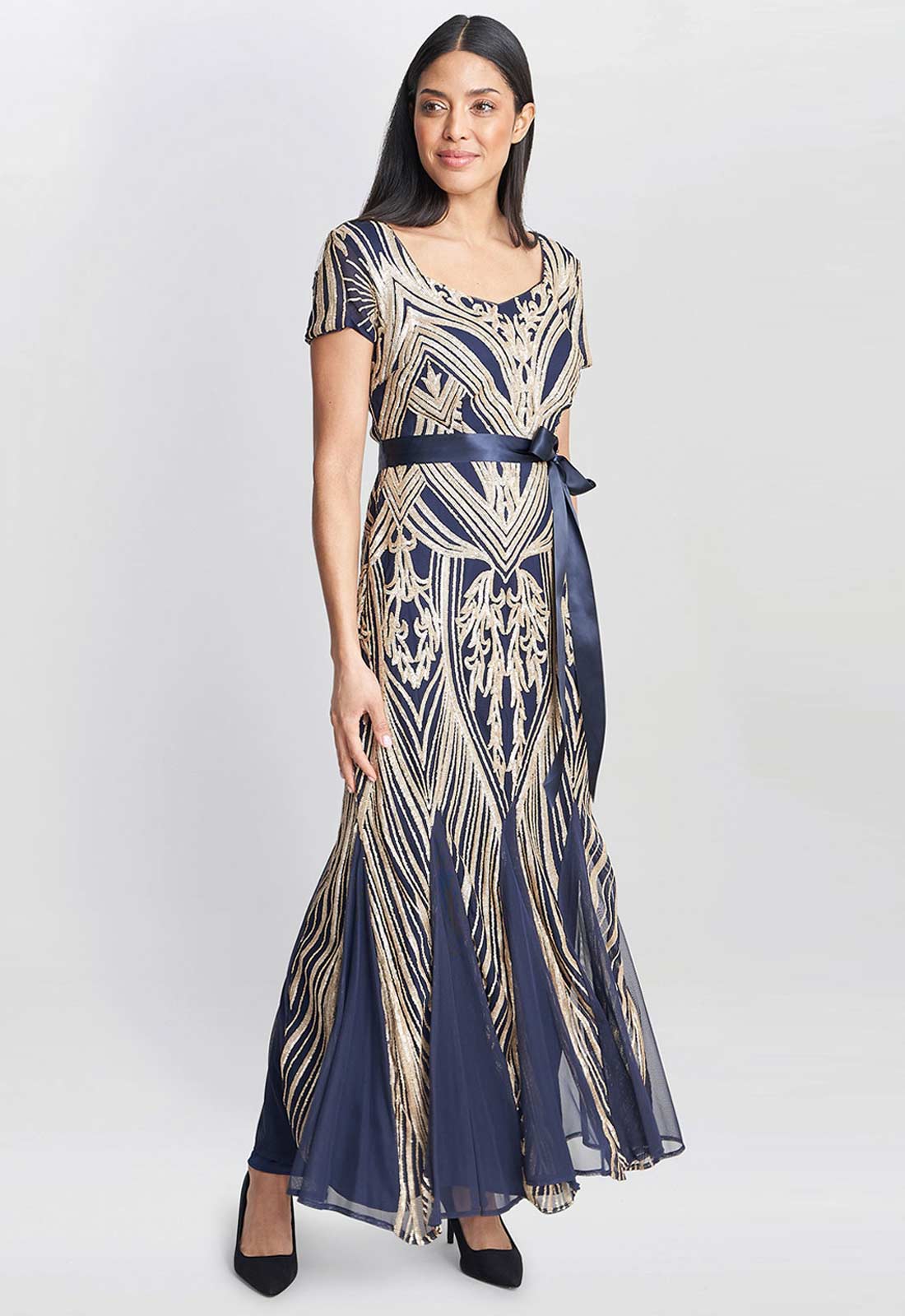 Gina bacconi jenna maxi dress hotsell