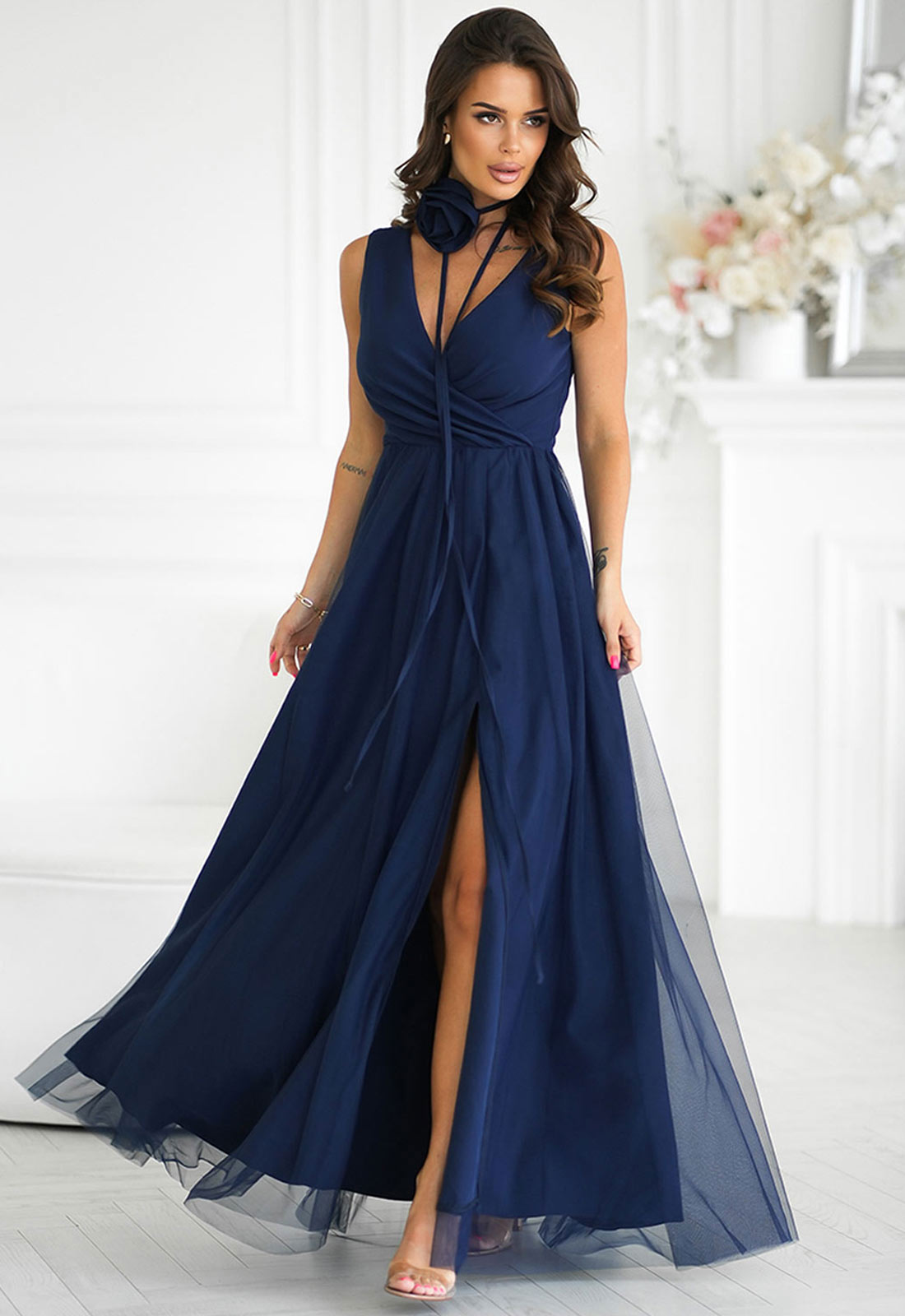 LBD Exclusive Navy Angelina Tulle Dress