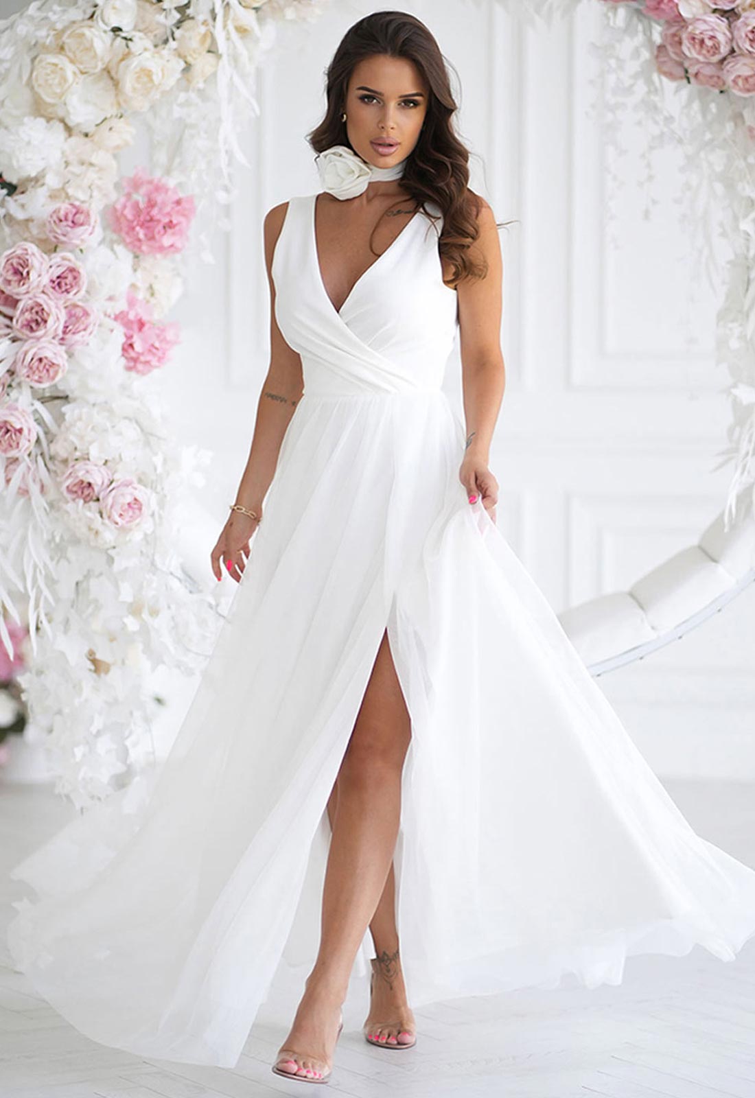 LBD Exclusive White Angelina Tulle Dress