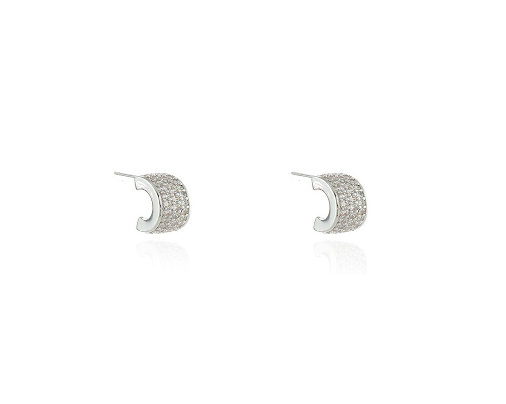 Cachet London Lily Silver Hoop Earrings