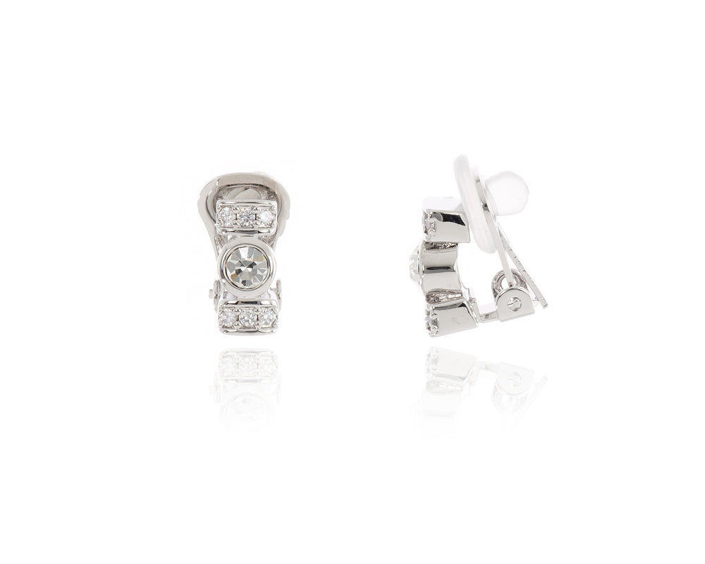 Cachet London Terri Silver Clip On Earrings