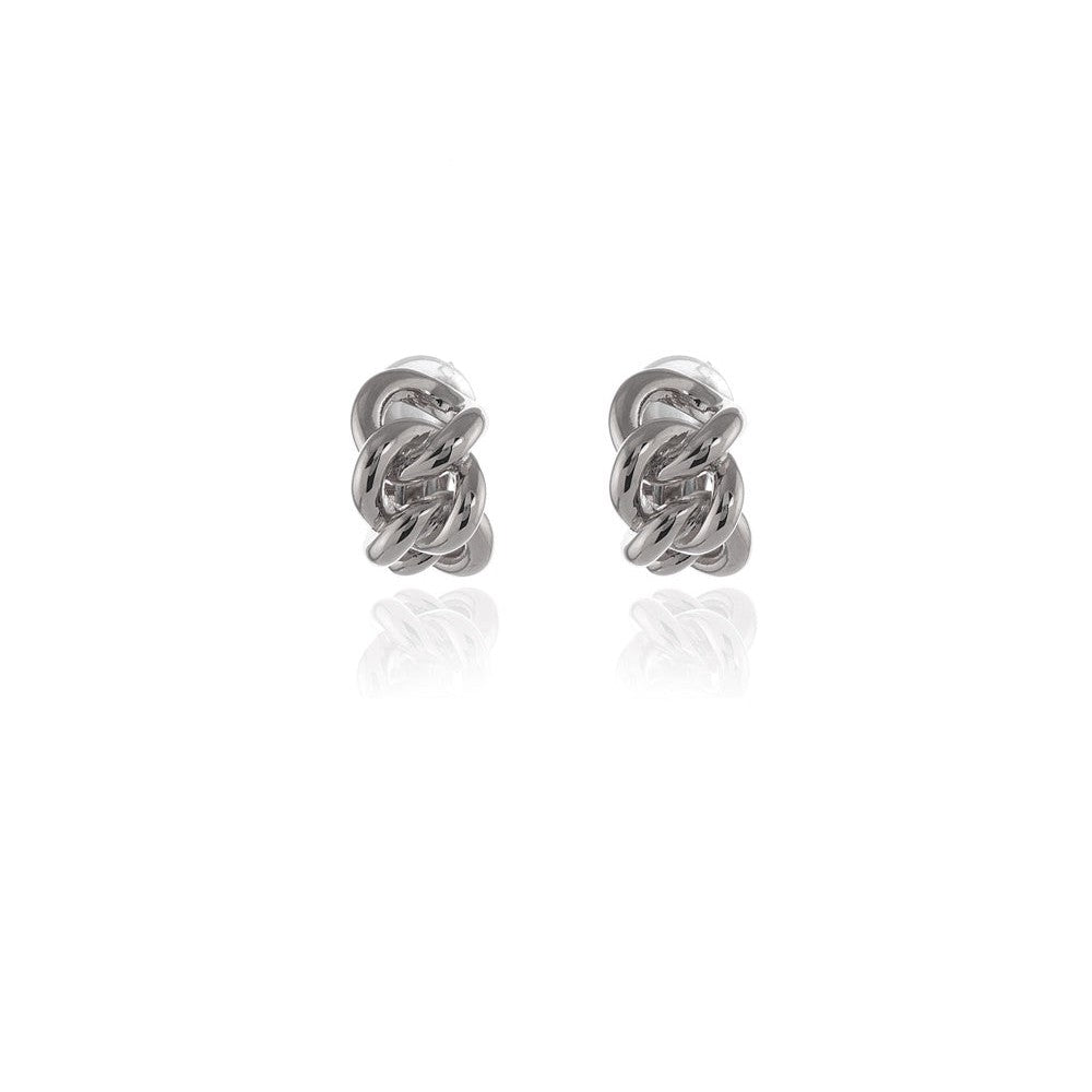 Cachet London Link Silver Clip On Earrings