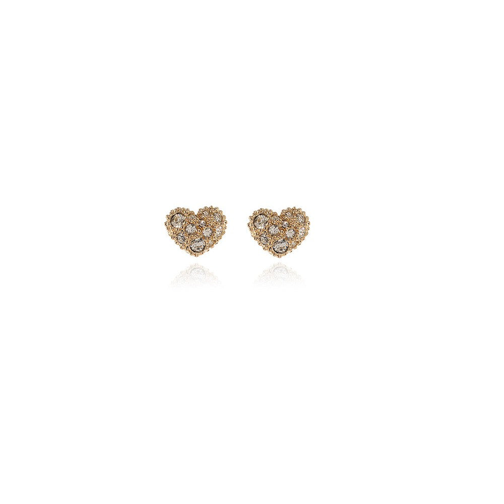 Cachet London Pom Pom Gold Heart Earrings