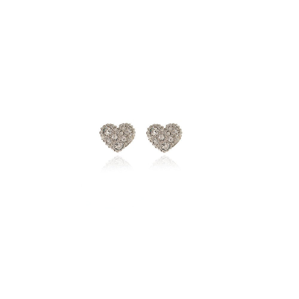 Cachet London Pom Pom Silver Heart Earrings