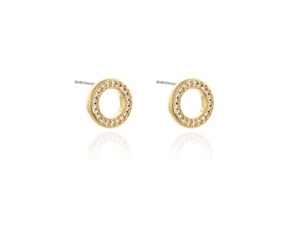 Cachet London Halo Gold Earrings