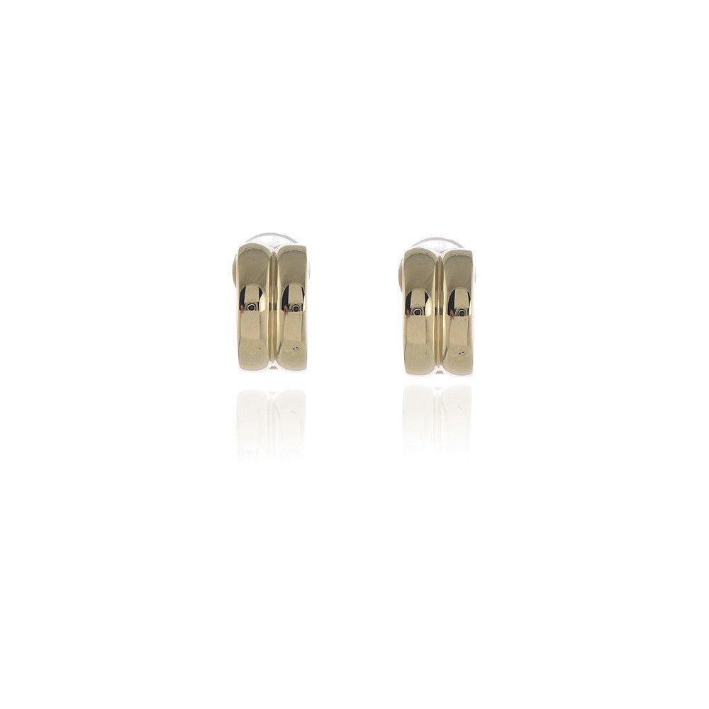 Cachet London Suzy Polished Gold Clip On Earrings