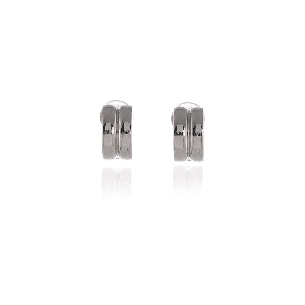 Cachet London Suzy Polished Silver Clip On Earrings