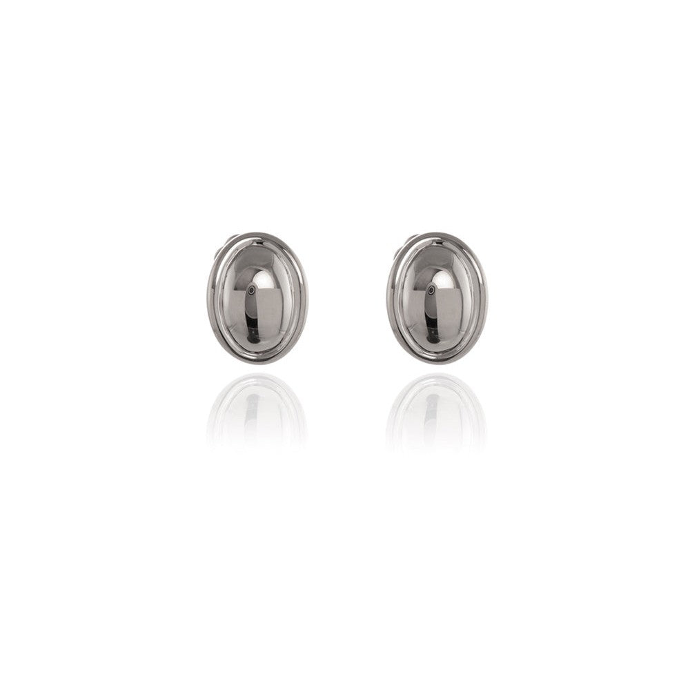 Cachet London Vega Polished Silver Clip On Earrings