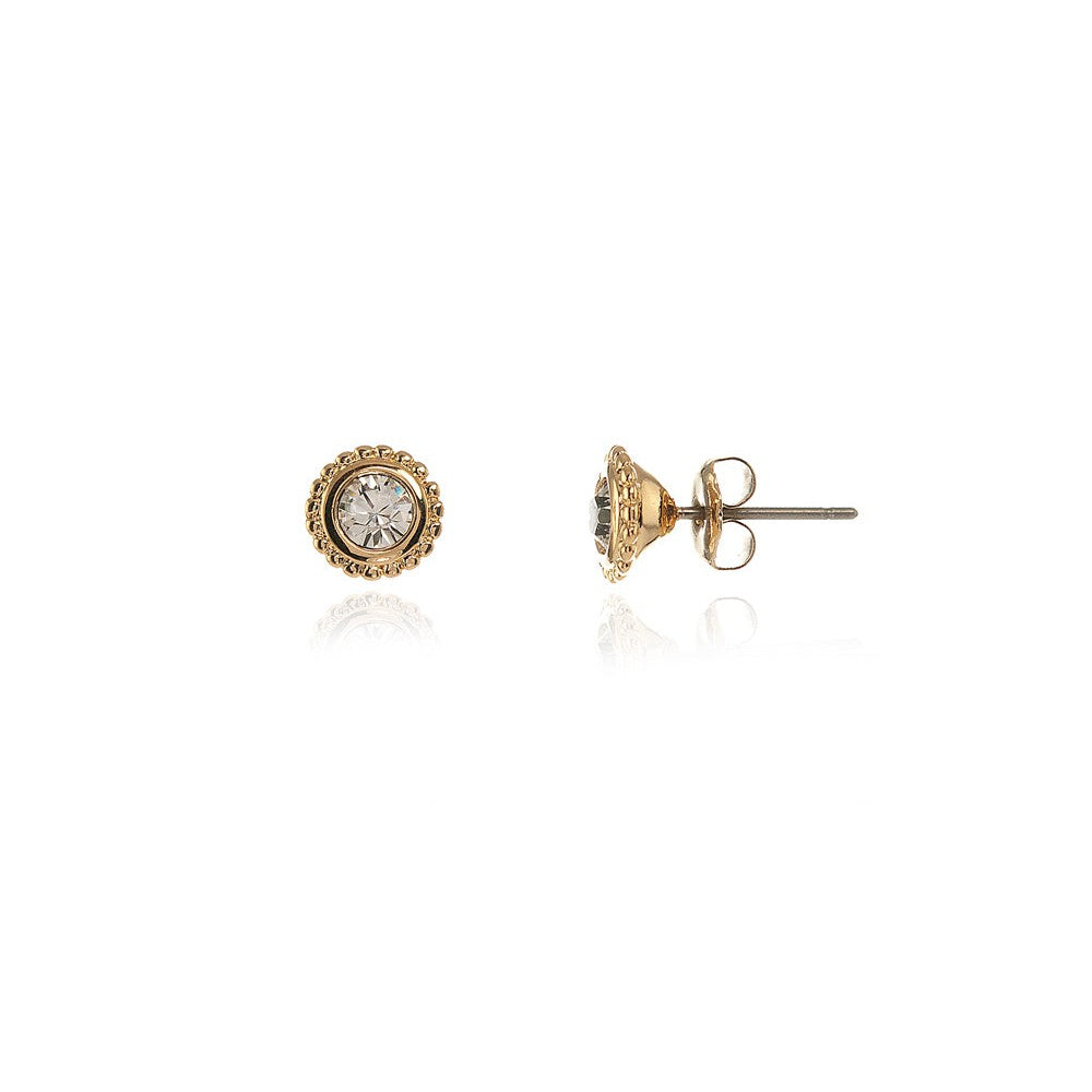 Cachet London Bree Solitaire Gold Earrings