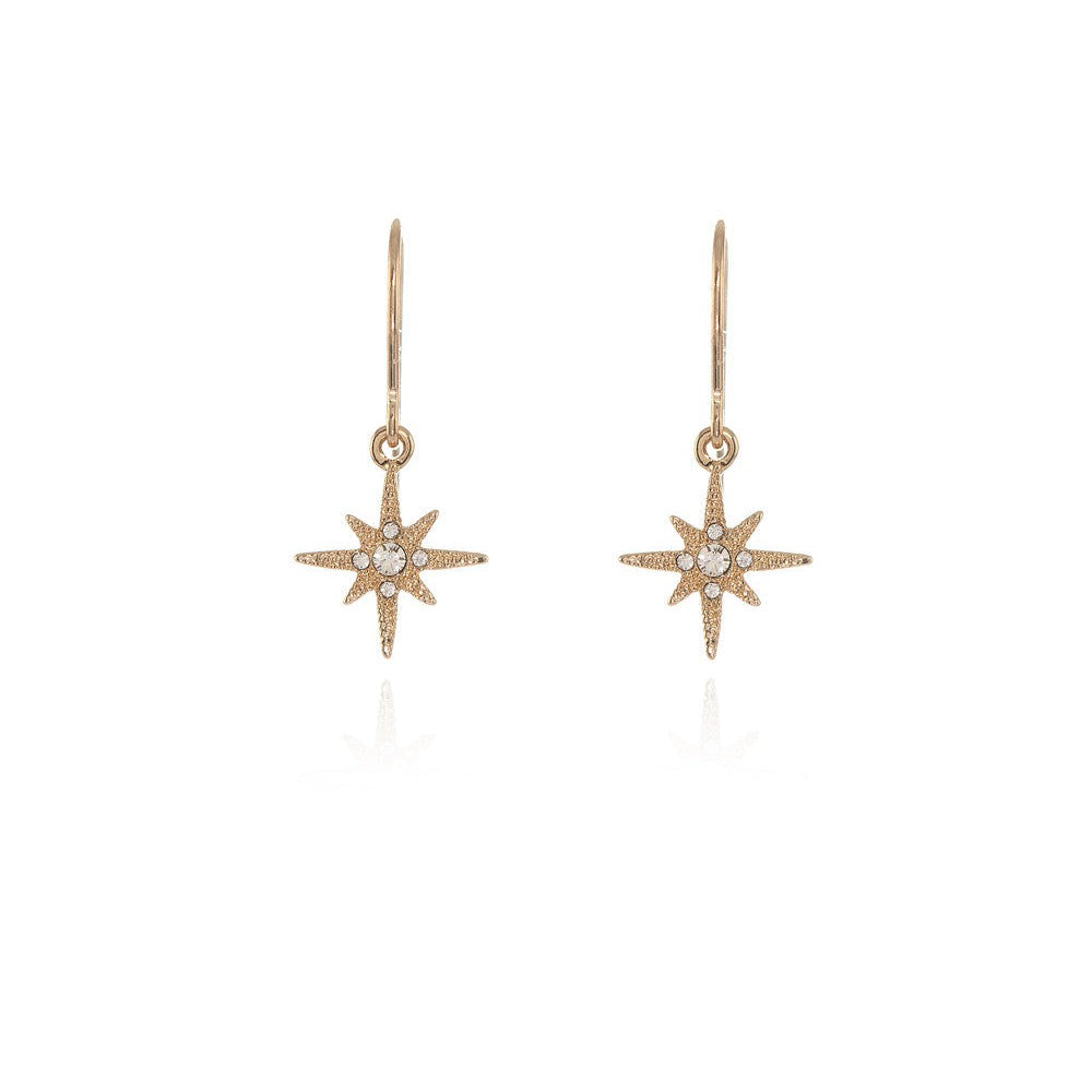 Cachet London North Star Earrings 18ct Gold Plated