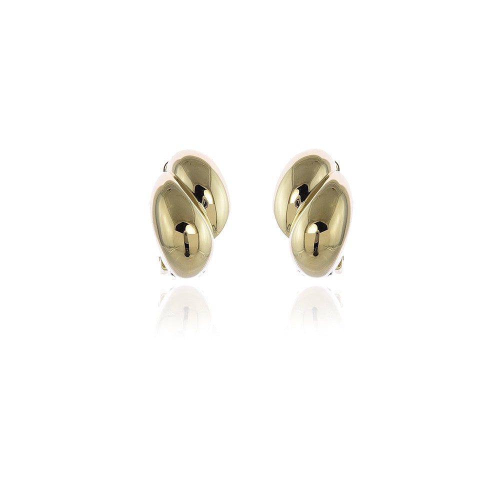 Cachet London Laine Polished Gold Clip On Earrings