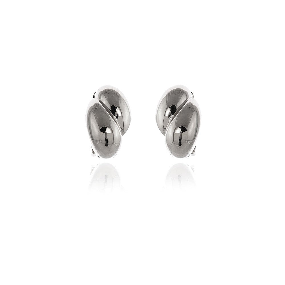 Cachet London Laine Polished Silver Clip On Earrings