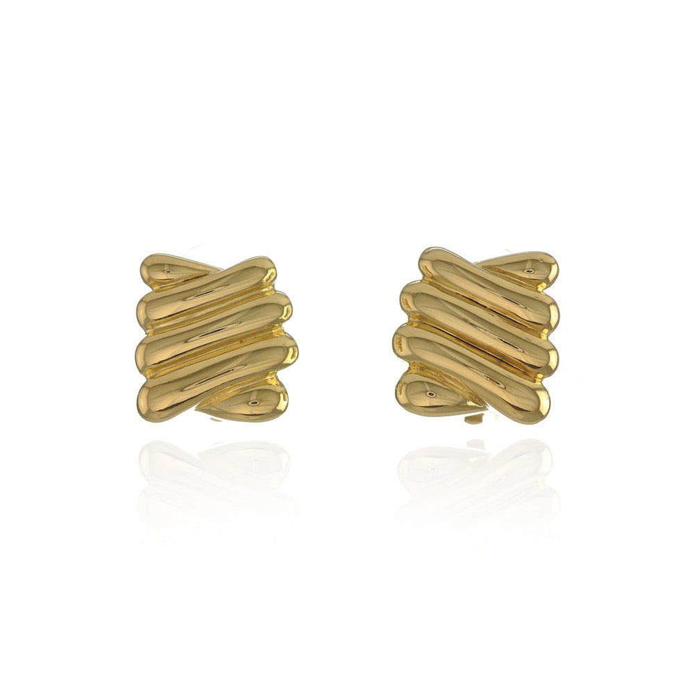 Cachet London Safara Gold Clip On Earrings