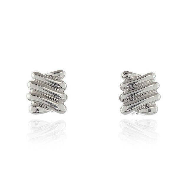 Cachet London Safara Silver Clip On Earrings