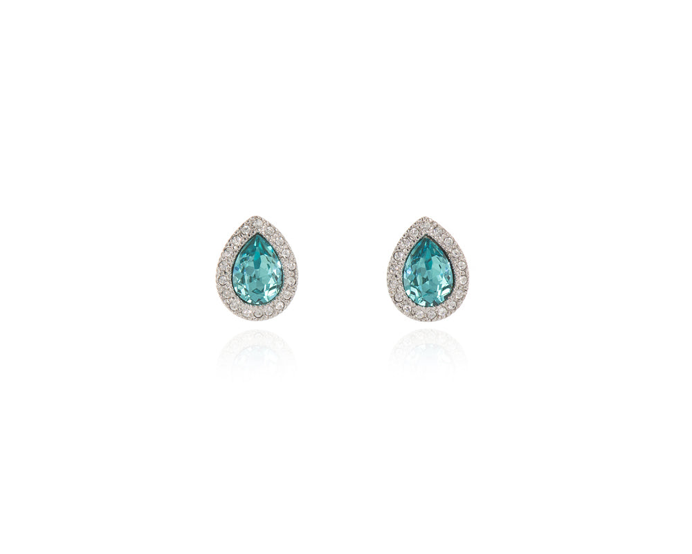 Cachet London Talma Silver Light Turquoise Earrings