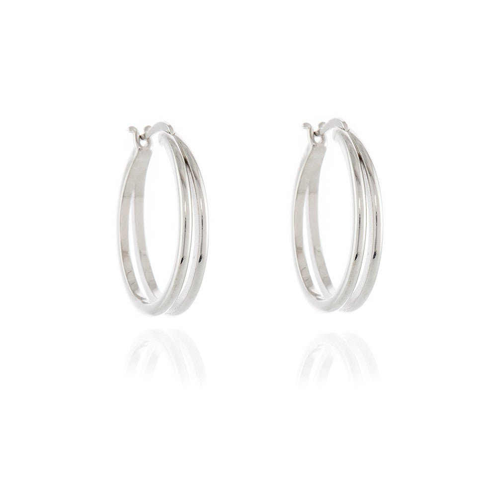 Cachet London Lana 25mm Silver Hoop Earrings