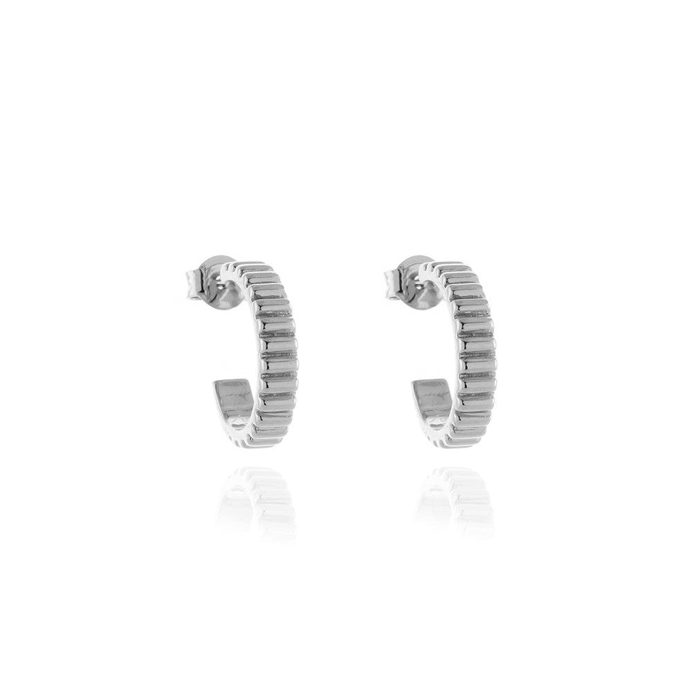 Cachet London Ricci Silver Hoop Earrings