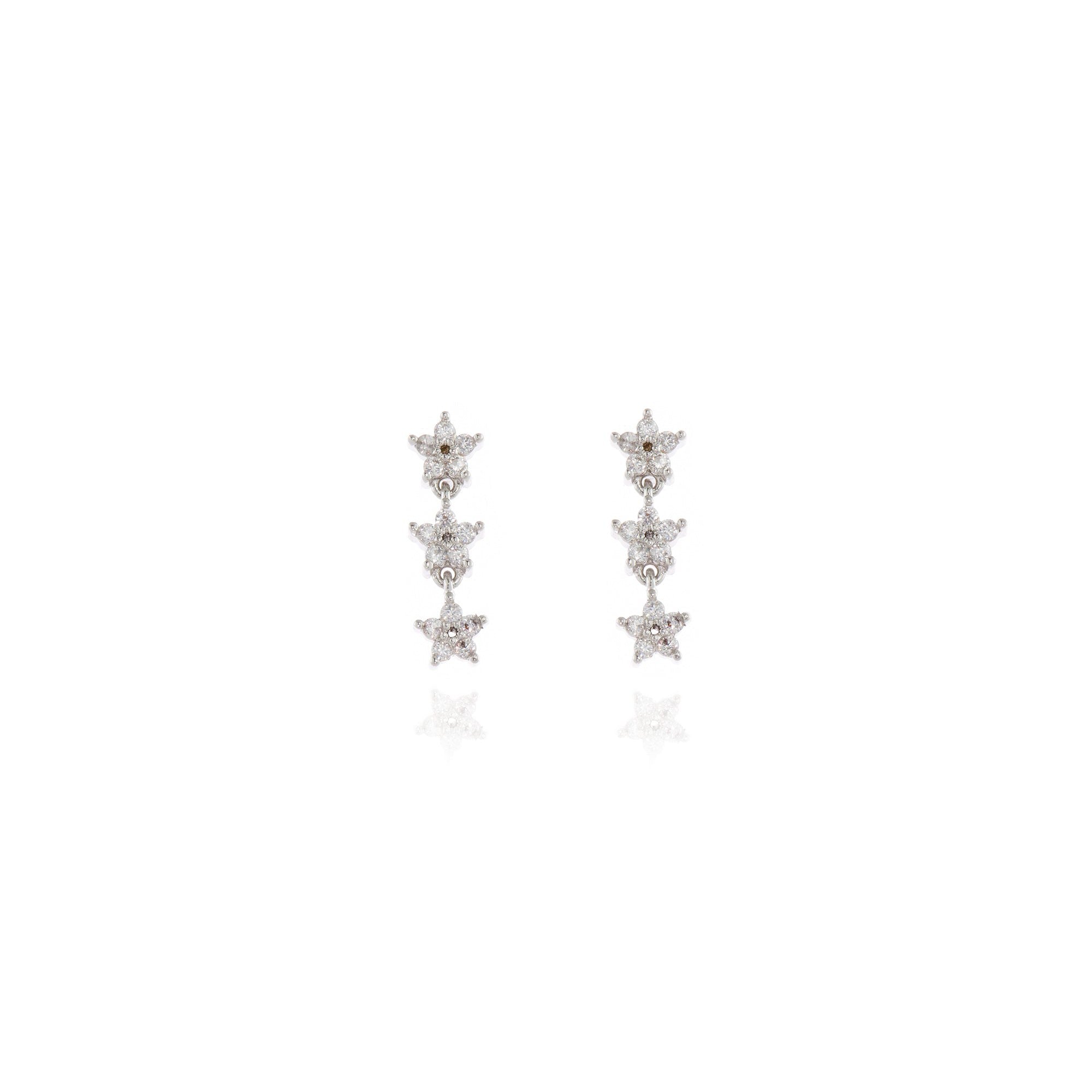 Cachet London Starla Drop Earrings Platinum Plated