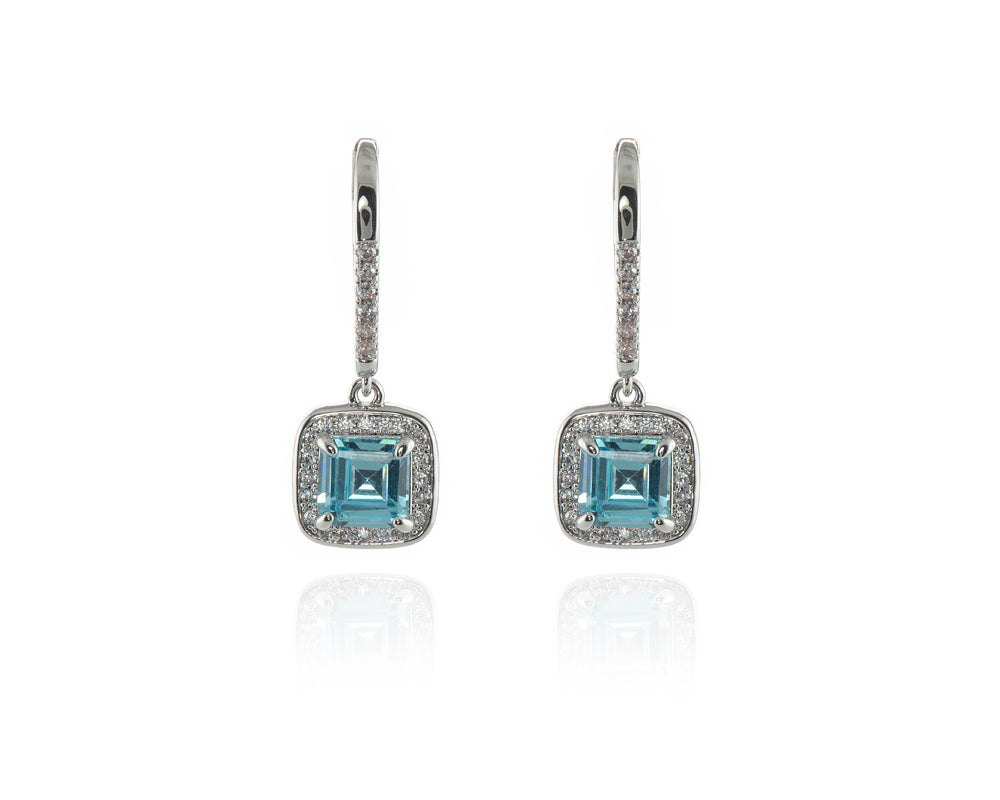 Cachet London Idola Silver Aquamarine Earrings