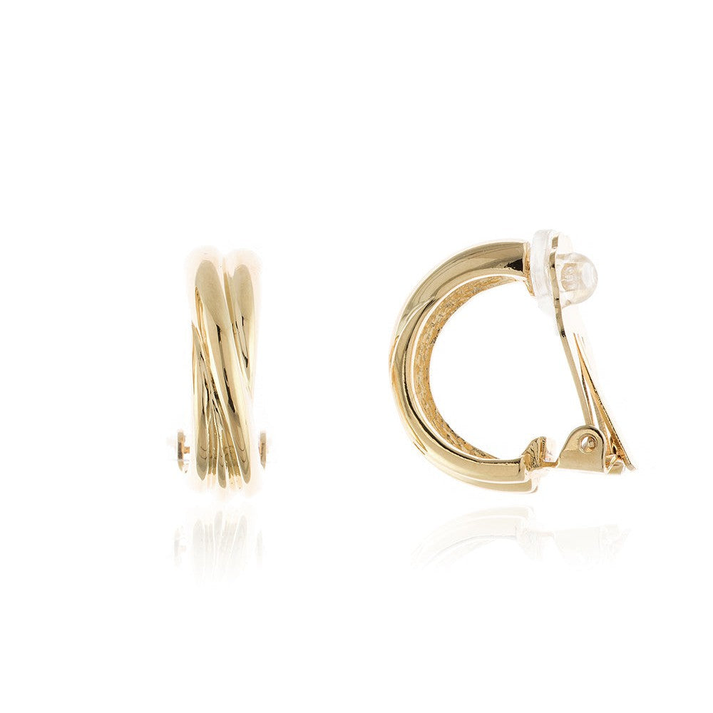 Cachet London Panola Gold Clip On Earrings