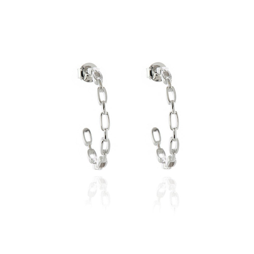 Cachet London Raja Silver Hoop Earrings