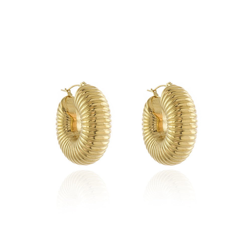 Cachet London Fifer Gold Hoop Earrings