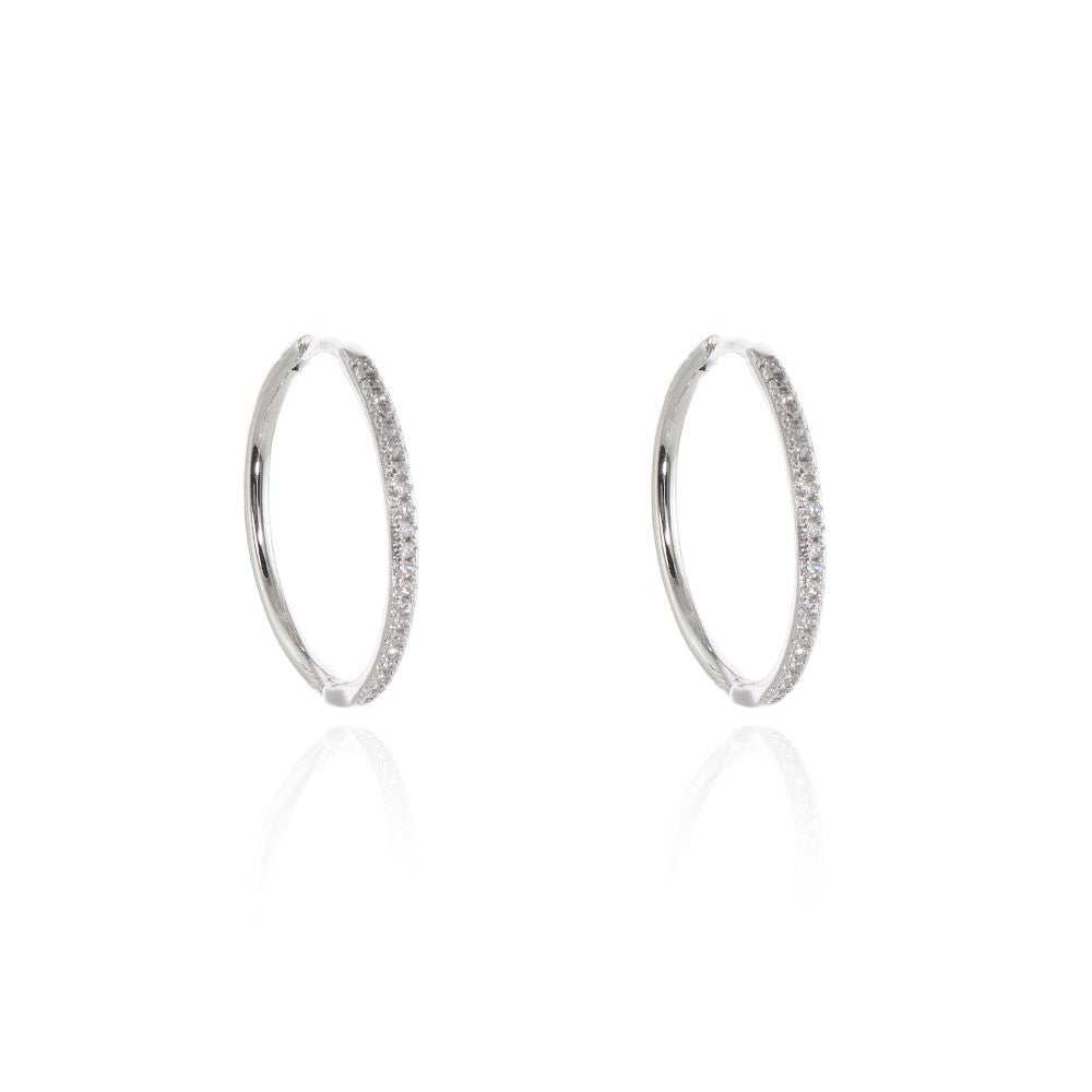 Cachet London Vice Silver Hoop Earrings