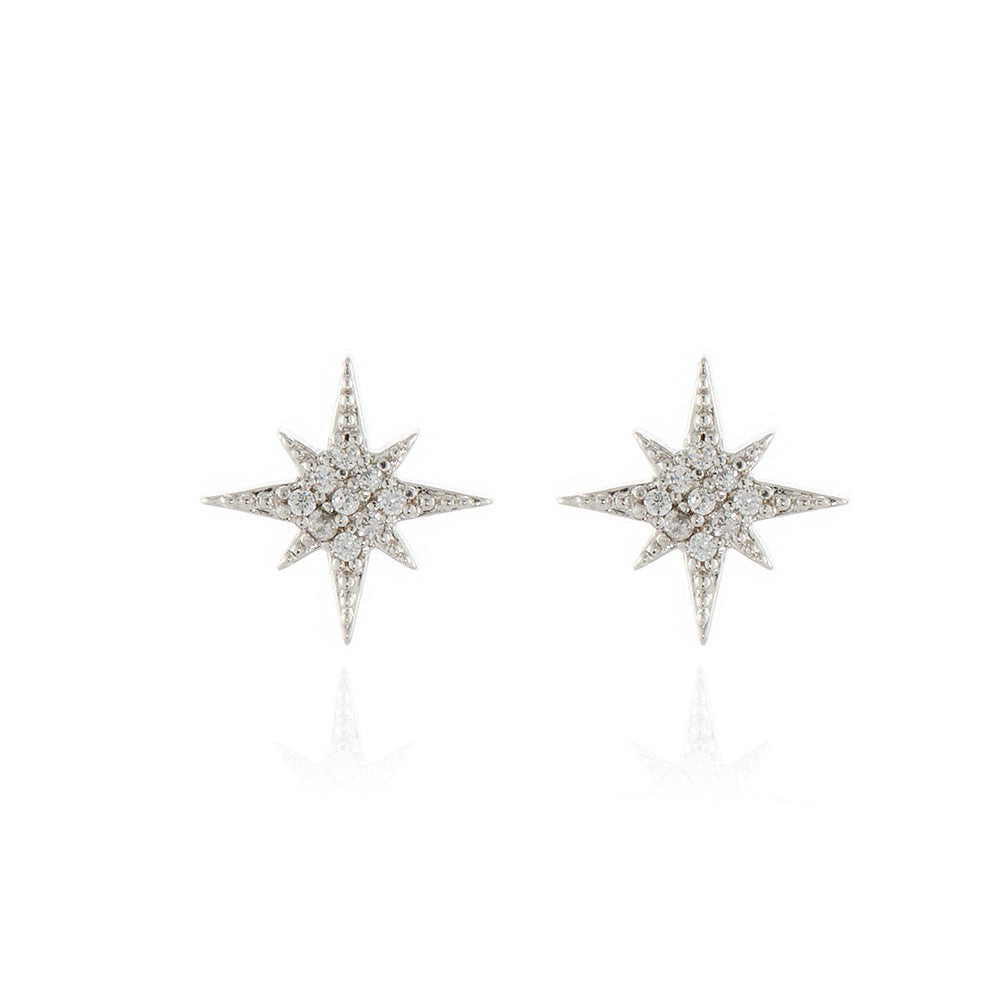 Cachet London North Star Silver Earrings