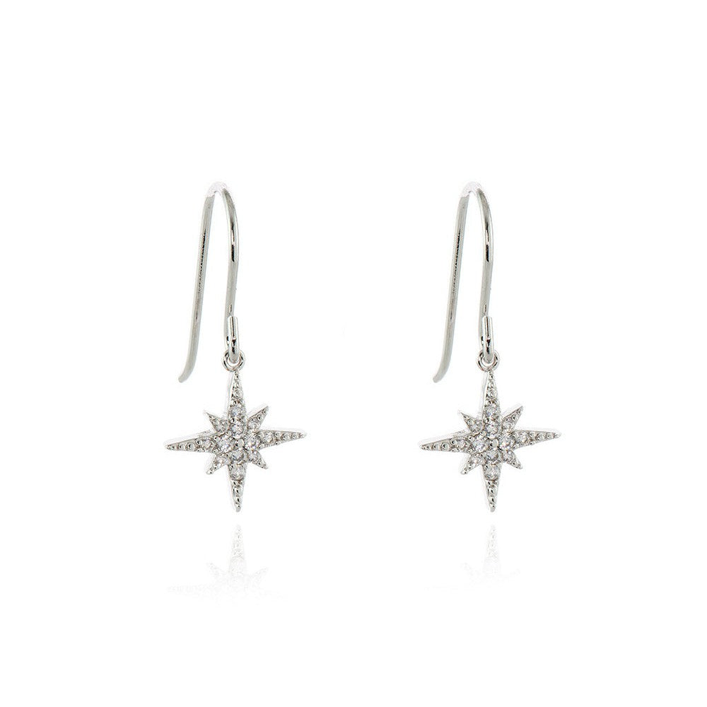 Cachet London North Star Silver French Wire Earrings