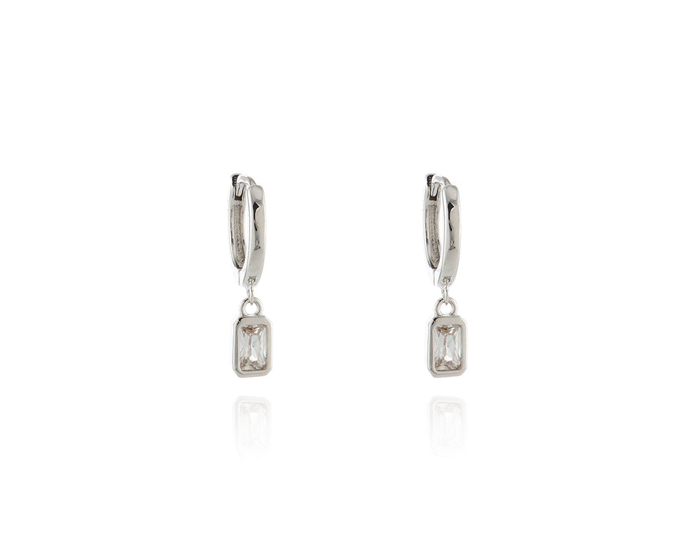 Cachet London Rosala Silver Huggie Earrings