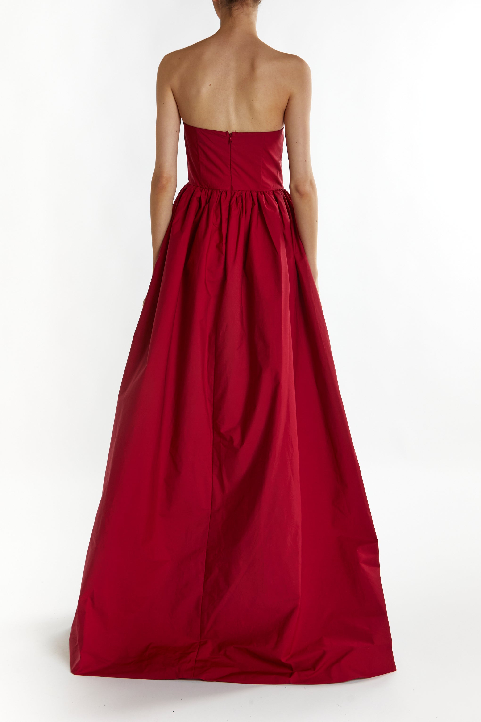 True Decadence Burgundy Emma Hi-Low Hem Maxi