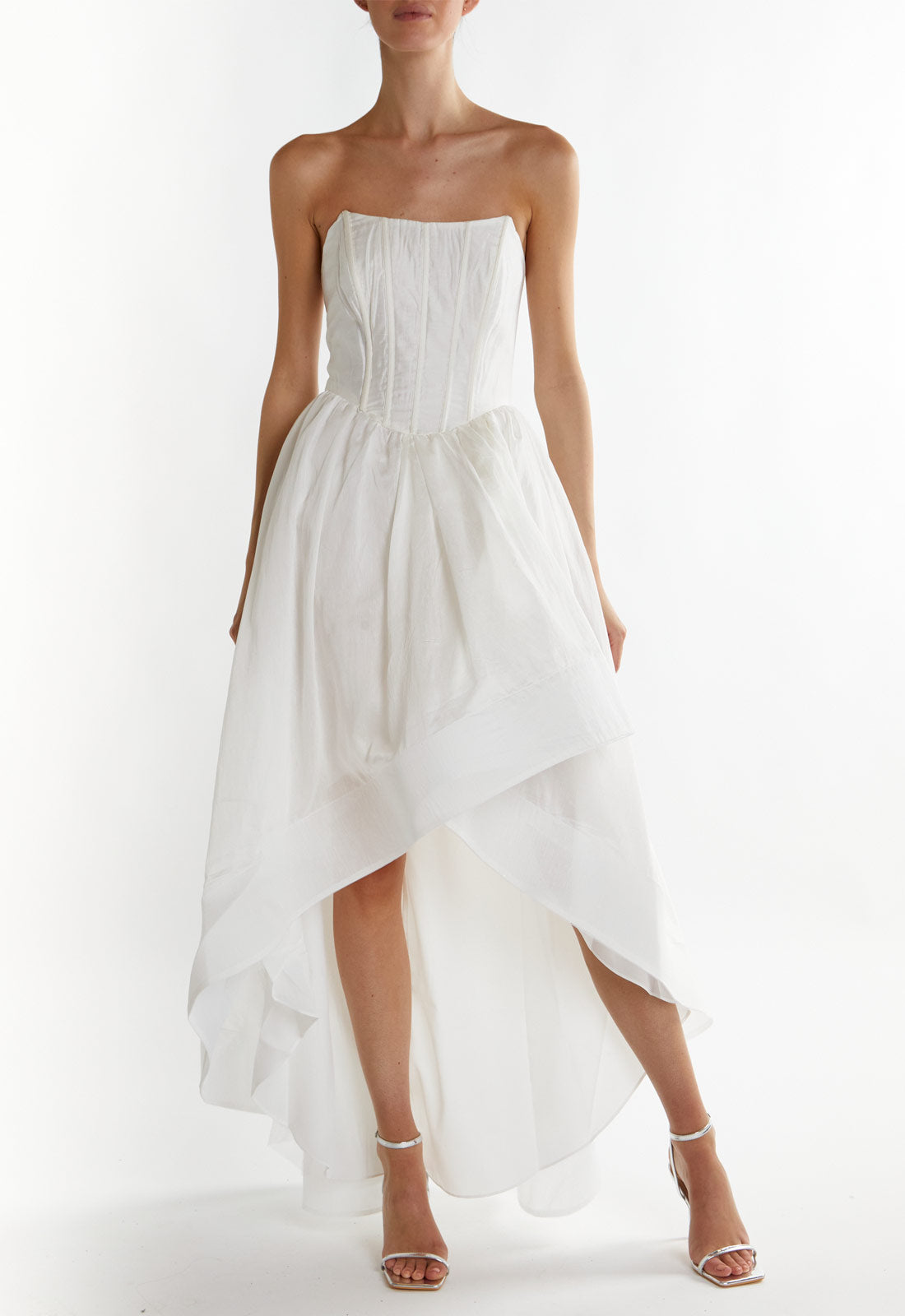 True Decadence White Oaklynn Bandeau Maxi Dress