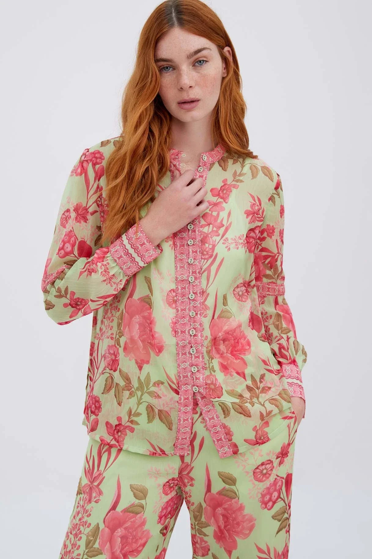 Raishma Studio Green Aspen Shirt