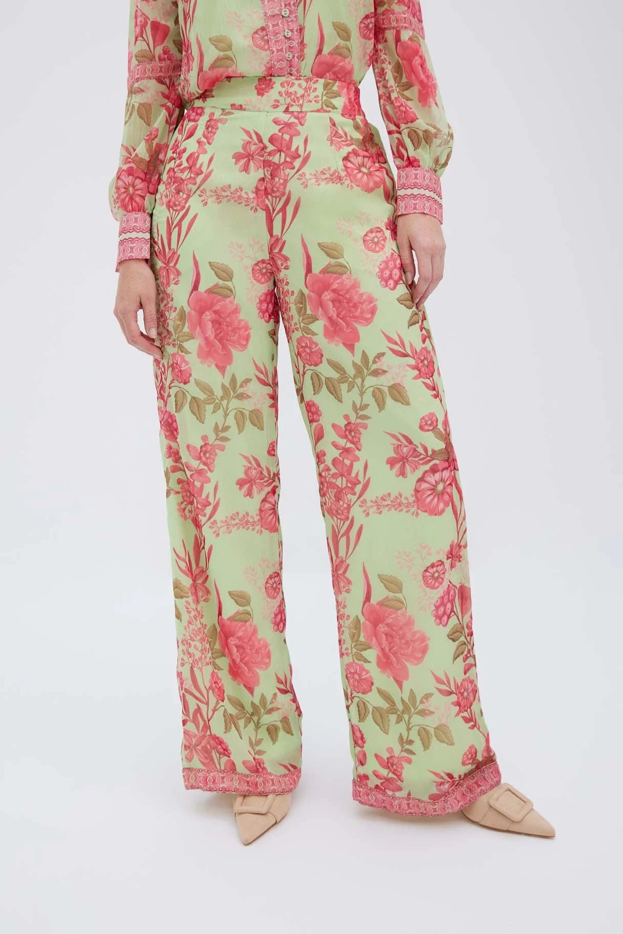 Raishma Studio Green Aspen Trousers