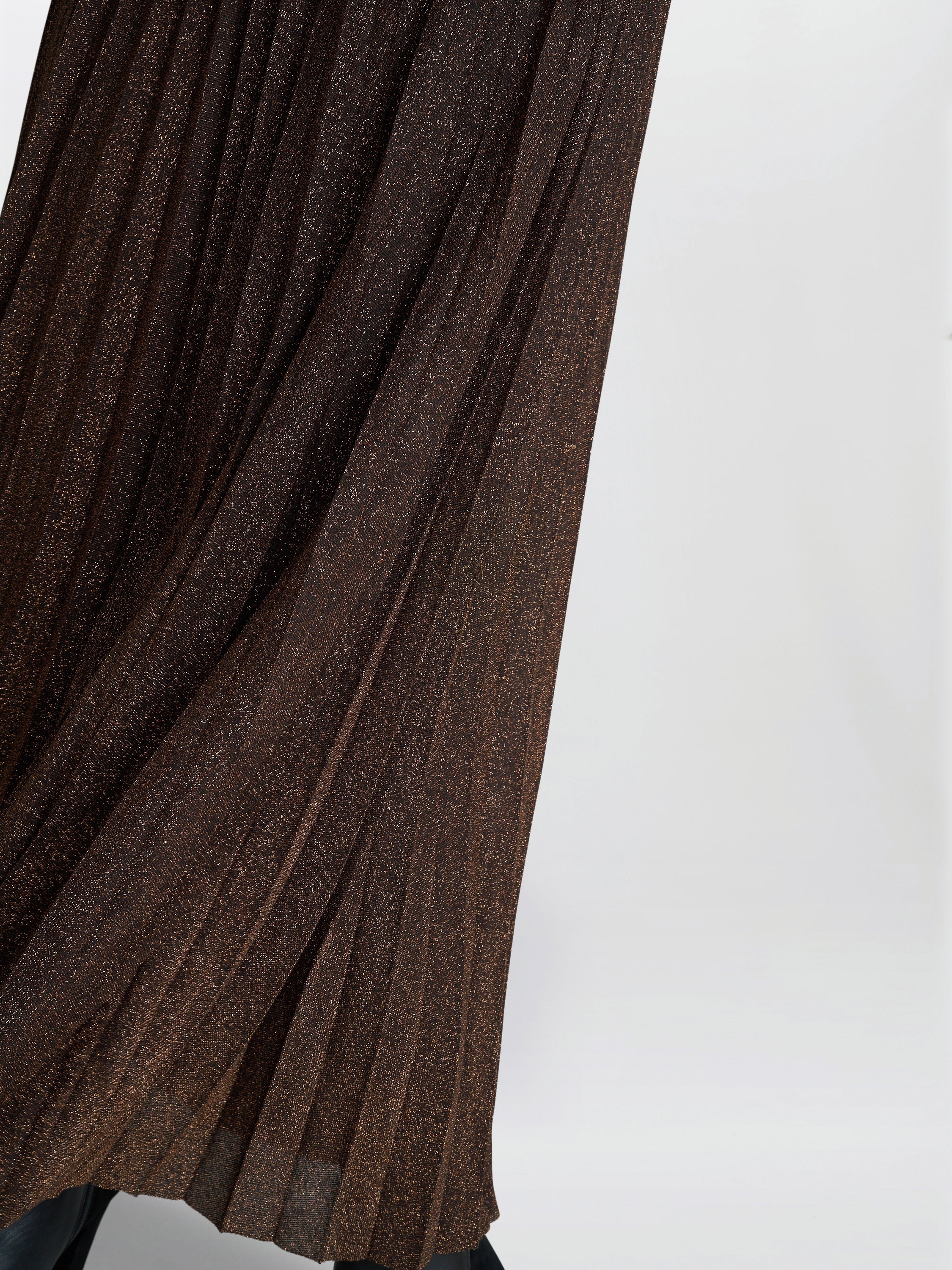 Gina Bacconi Brown Ismay Metallic Skirt