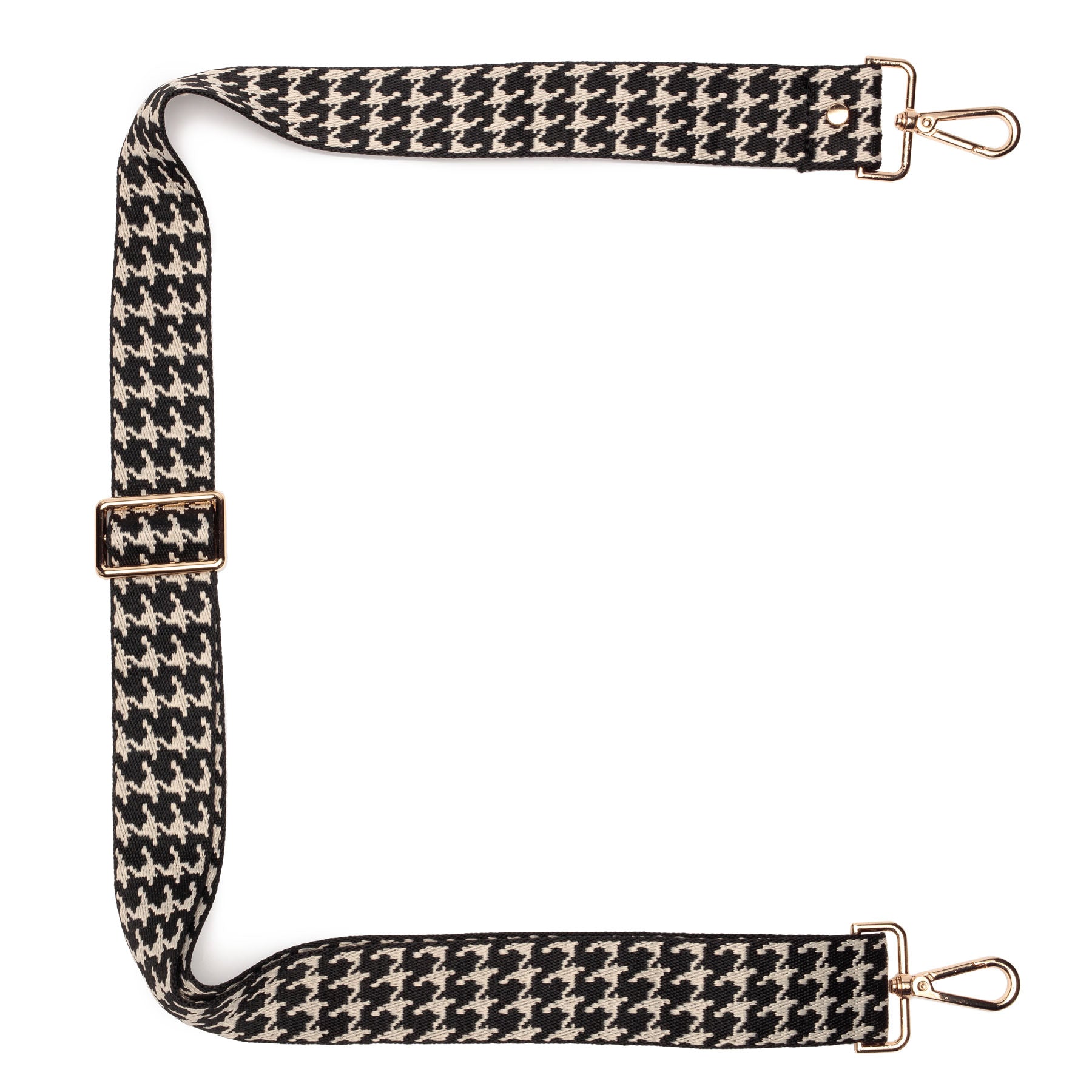 Elie Beaumont Crossbody strap - Black Dogtooth