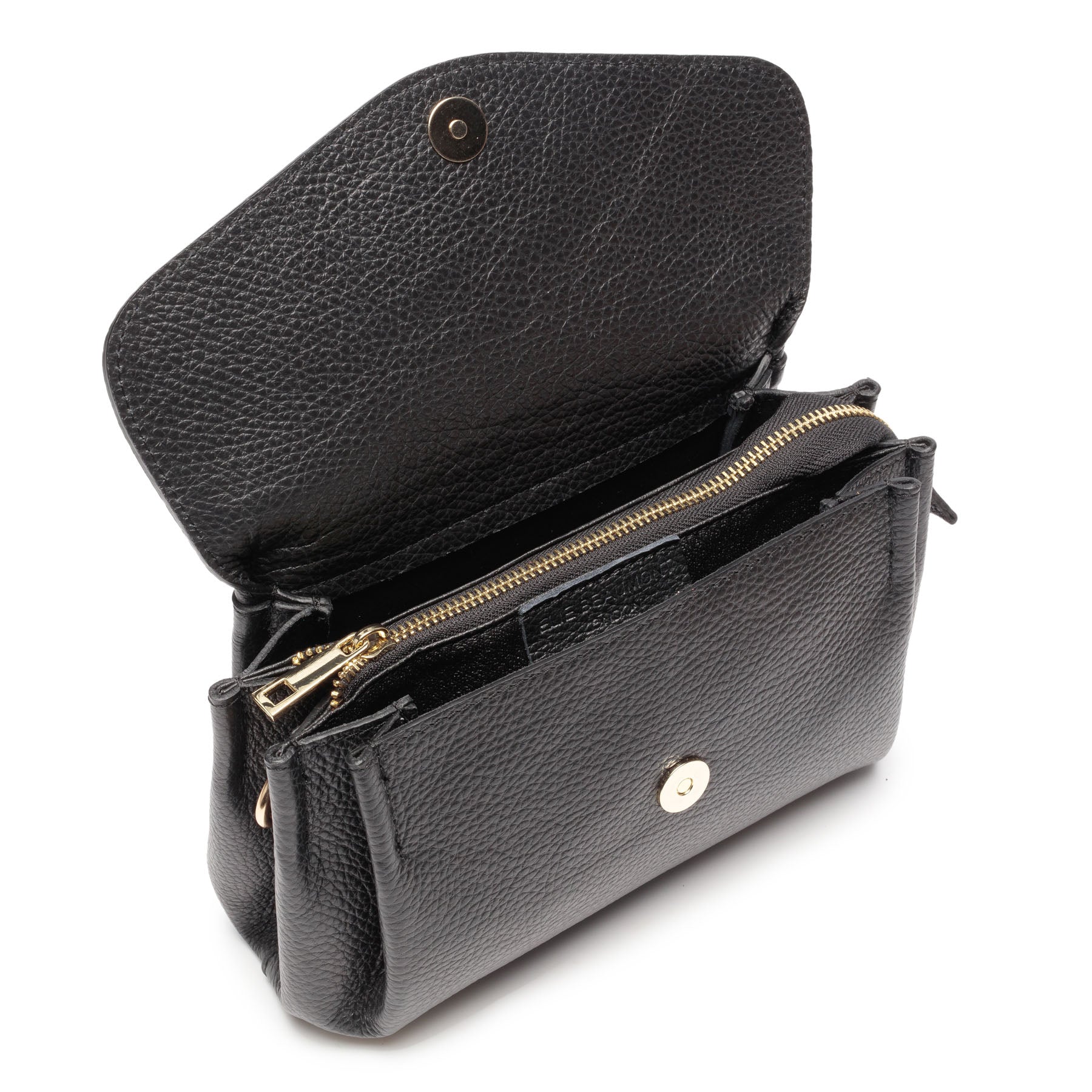 Elie Beaumont Envelope Black ( Olive Leopard Strap)