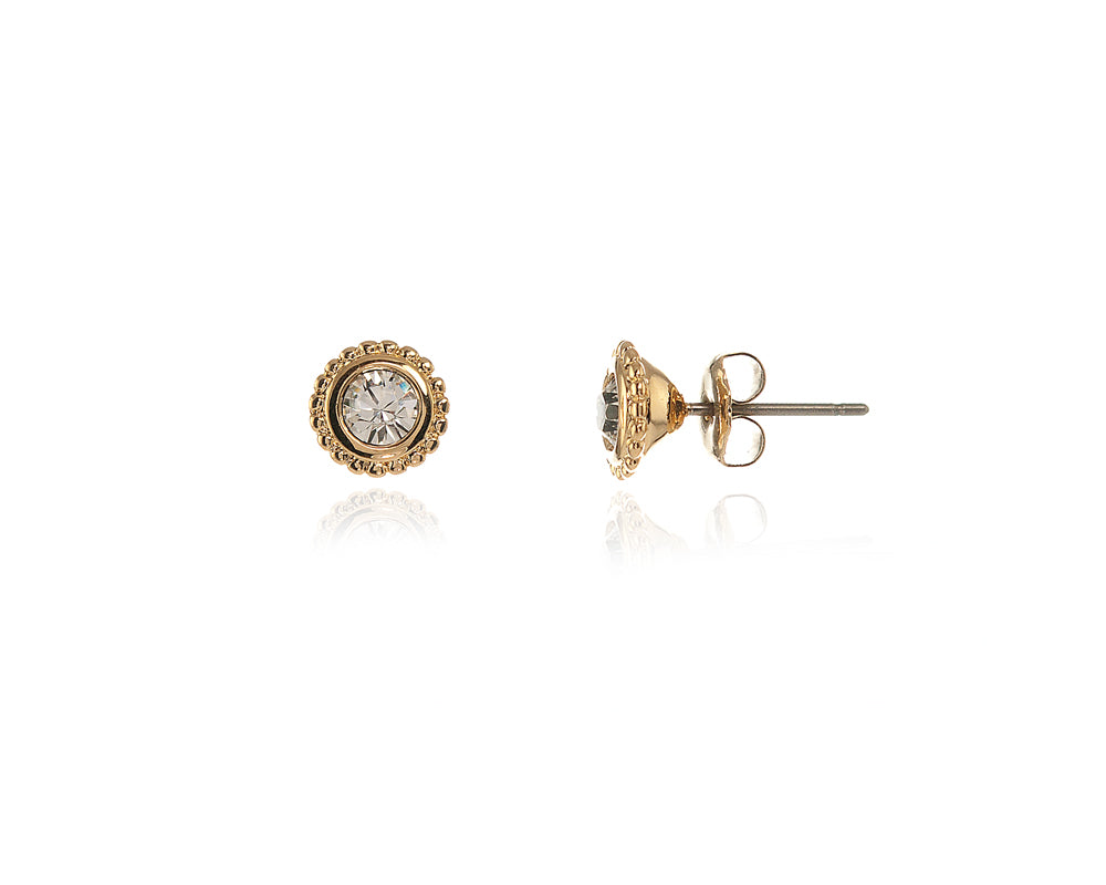 Cachet London Bree Solitaire Gold Earrings