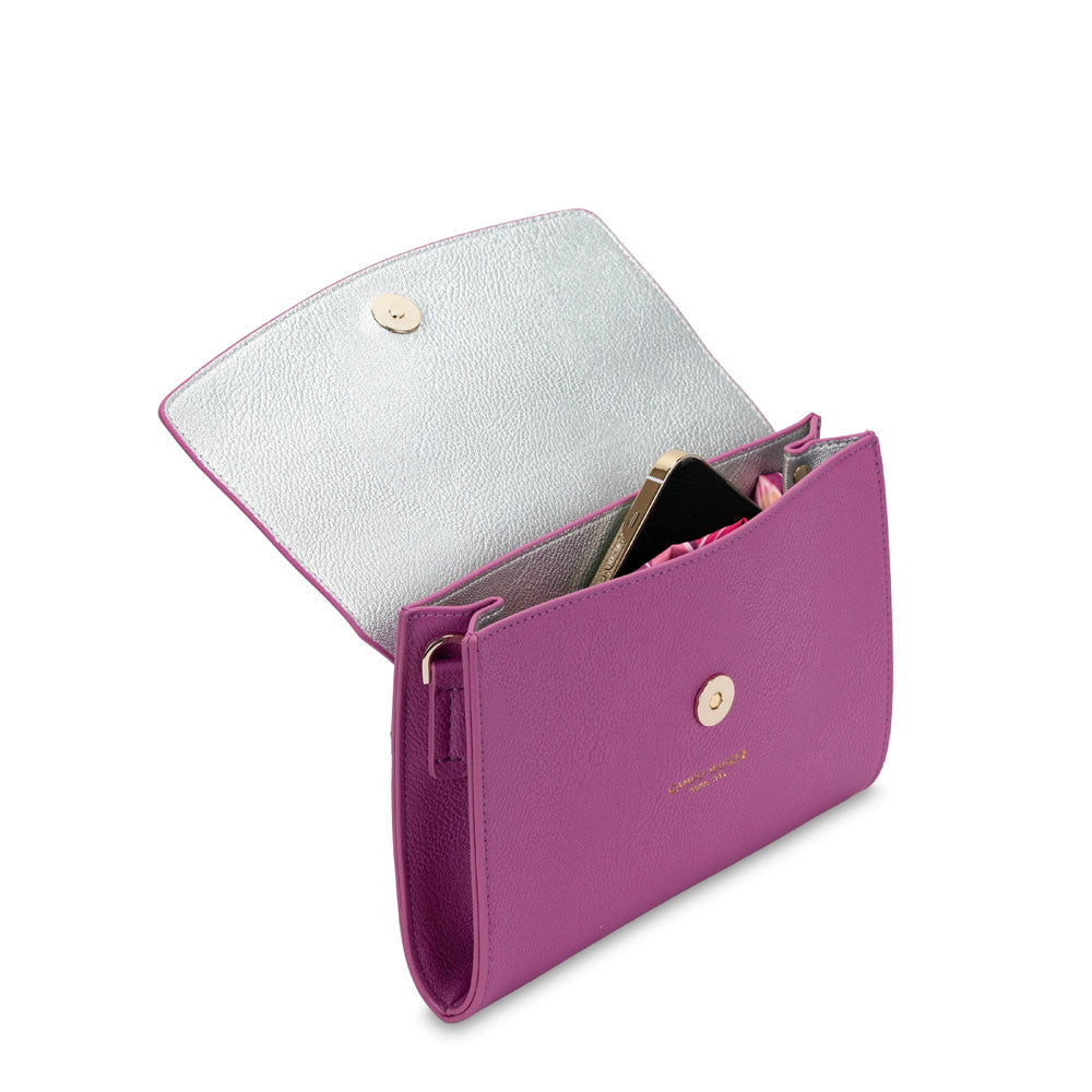 Campo Marzio Meryl Baguette Bag - Mauve Silver