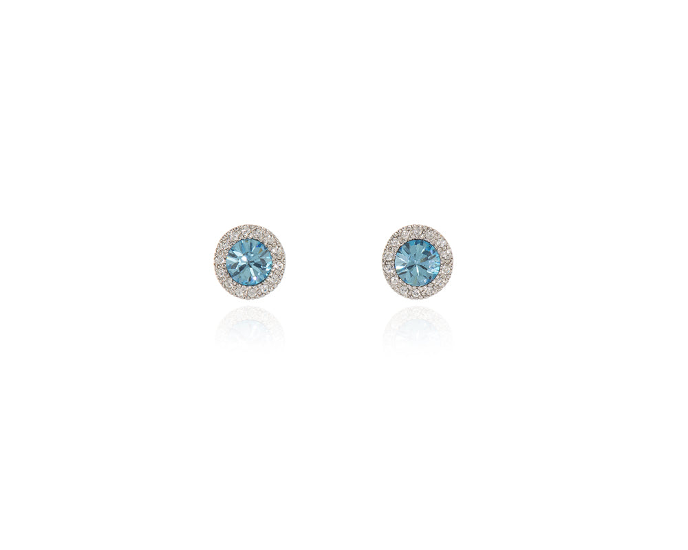 Cachet London Chikle Silver Aquamarine Earrings