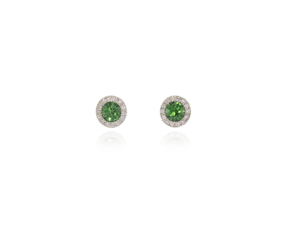 Cachet London Chikle Silver Emerald Green Earrings