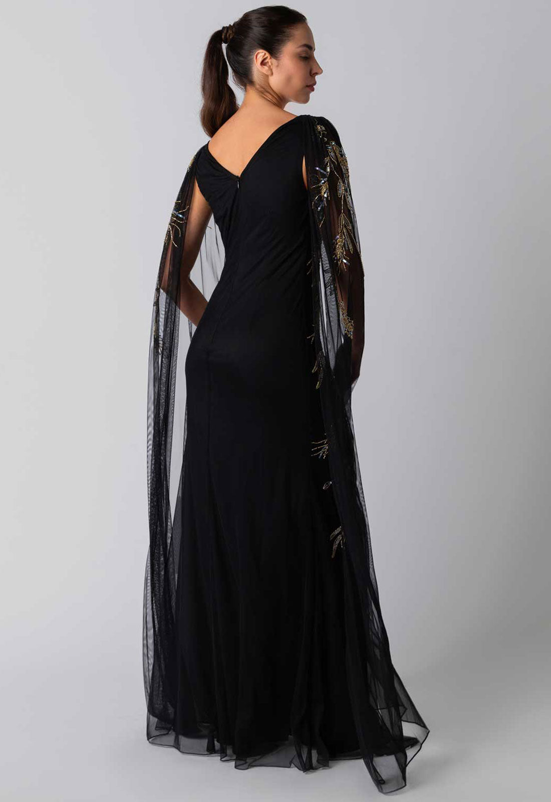 Raishma Couture Black Clara Maxi Dress