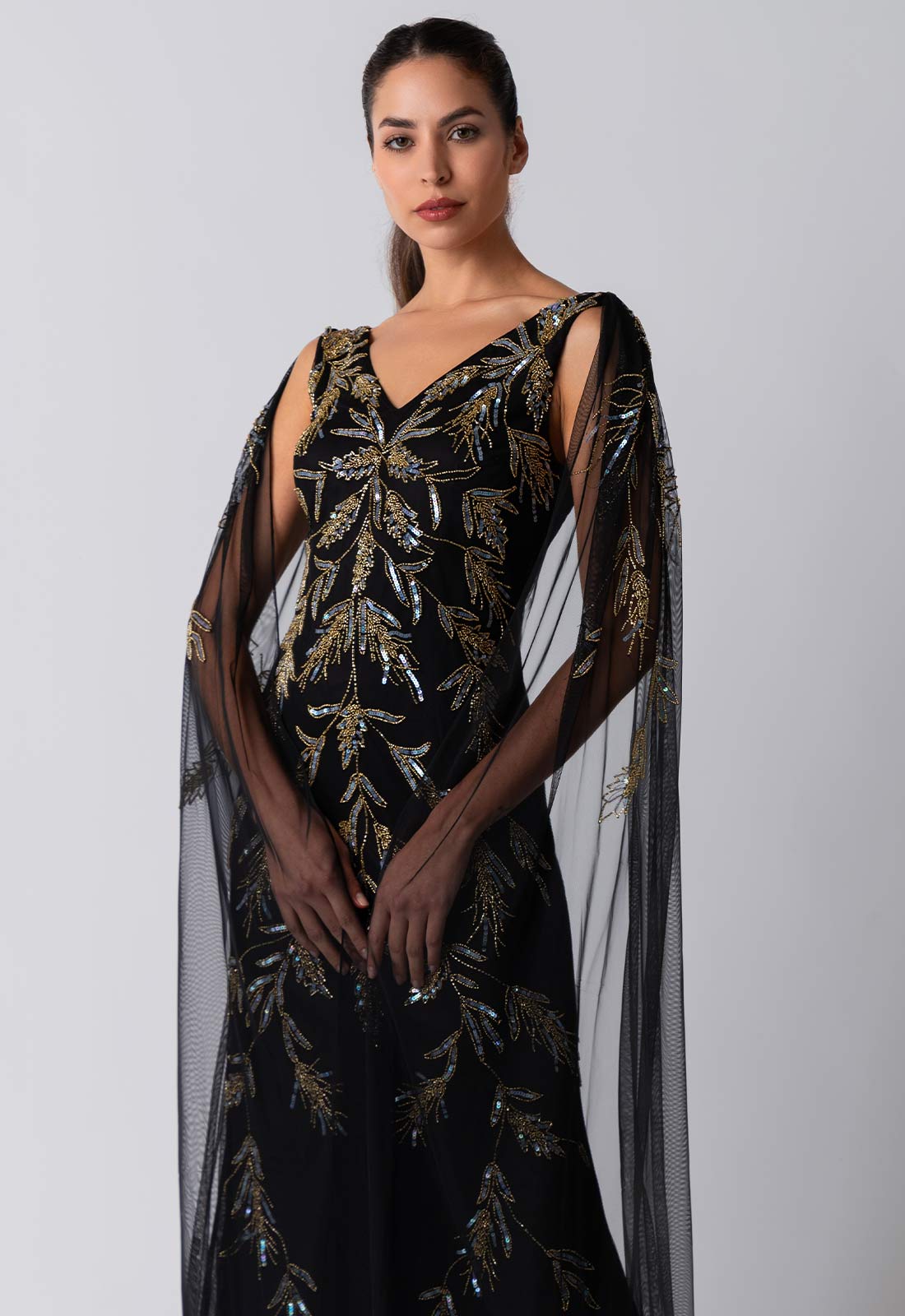 Raishma Couture Black Clara Maxi Dress