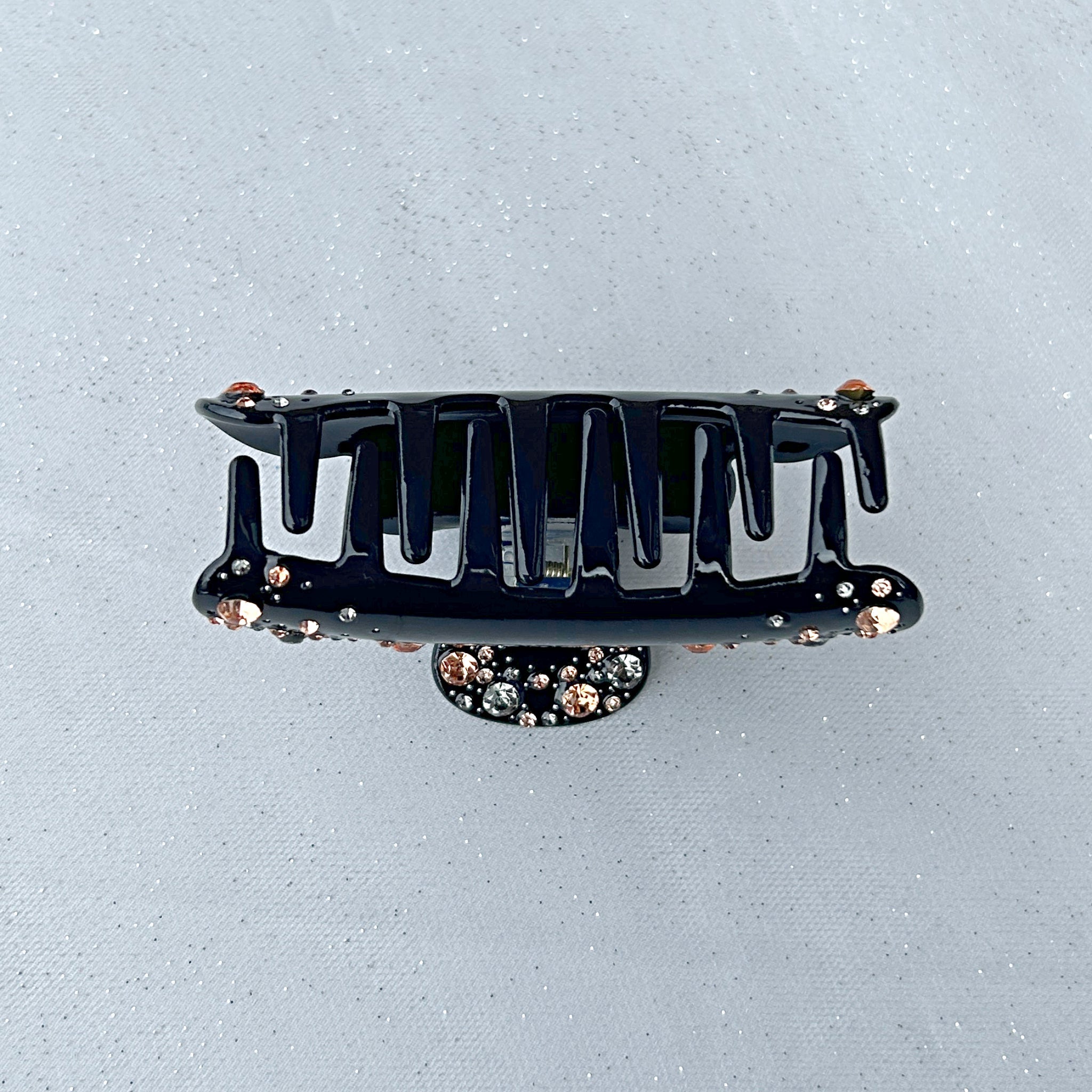 QueenMee Crystal Hair Claw Clip in Black