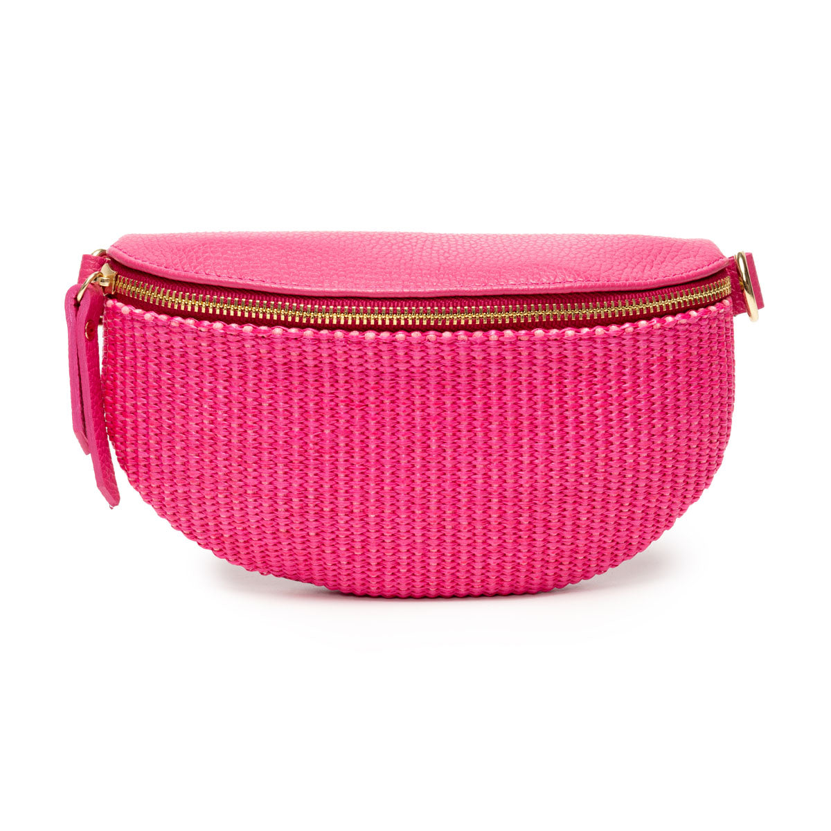 Elie Beaumont Raffia Sling Bag Cerise