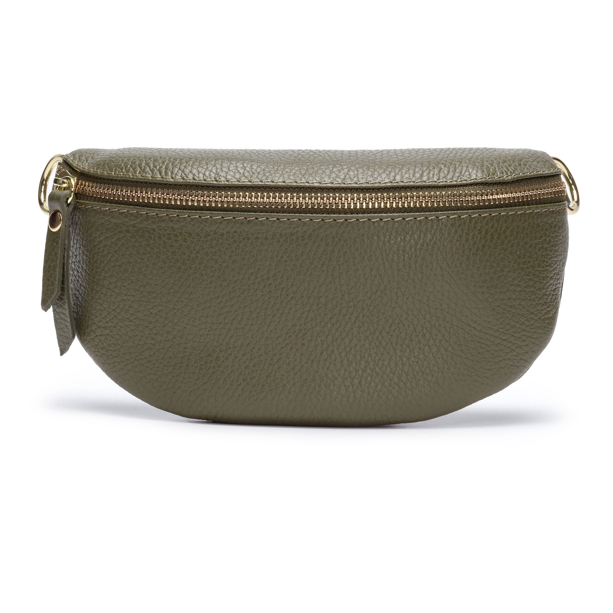 Elie Beaumont Sling Bag - Olive with Olive Weave Strap