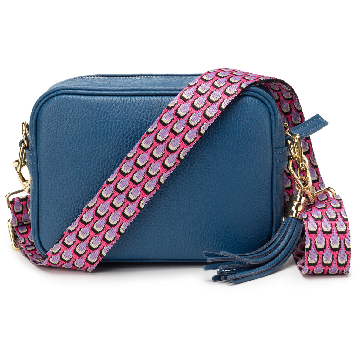 Elie Beaumont Crossbody strap - Pink/Lilac Peacock