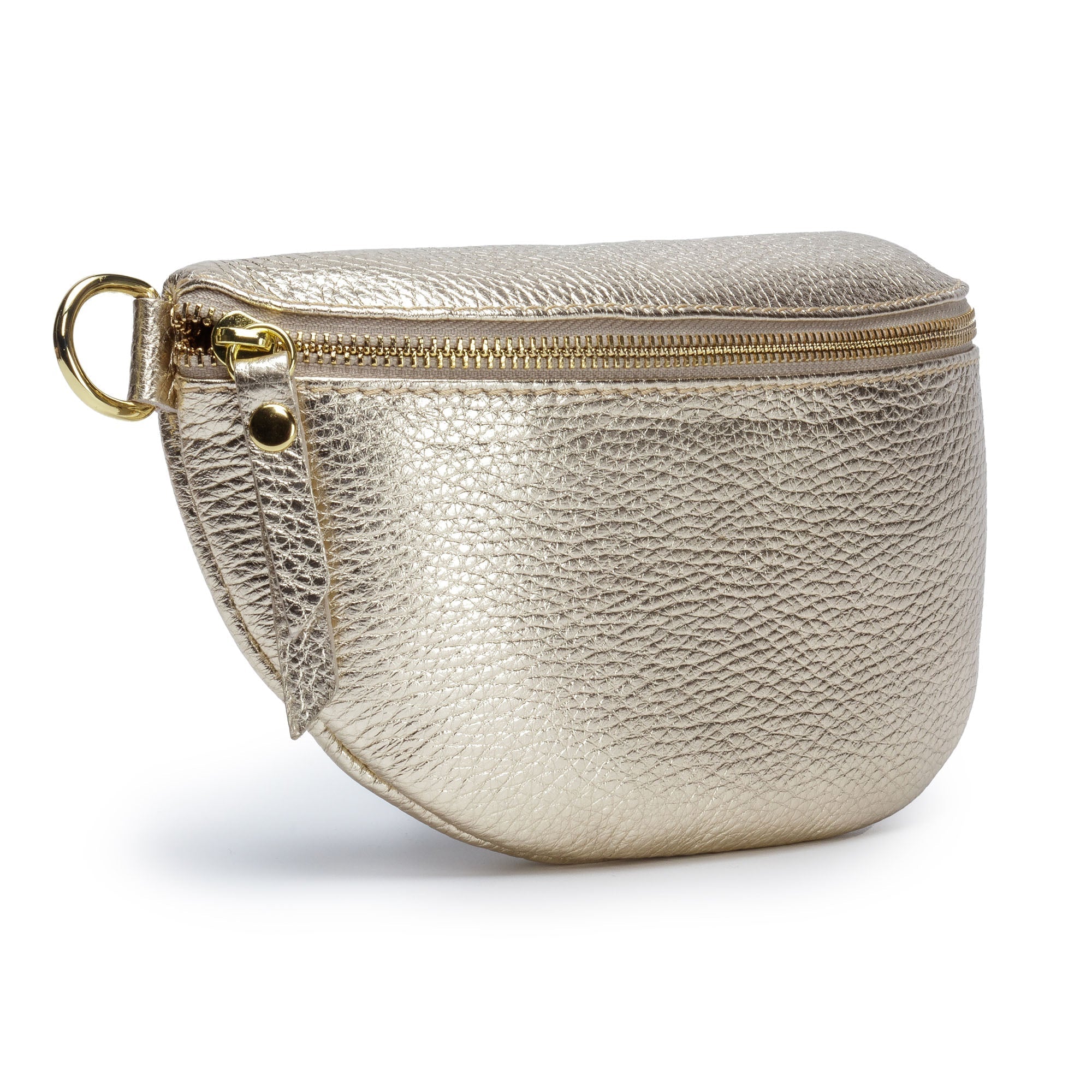 Elie Beaumont Sling Bag - Gold with Charcoal Strap